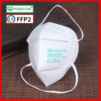 Powecom CE FFP2 Kaukė Lankelis Stiliaus Saugos Kaukę, Respiratorių 95% Filtravimo Burną, Mufelinė Padengti Originali Kaukės