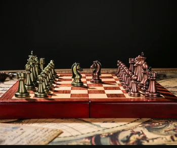 Prabangių Didelių Šachmatų Komplektas Lyginimo Lenta Paruošta Metalo Žaidimai Paaugliams stalo Žaidimai Suaugusiems Šachmatų Rinkinį Metalo Šachmatų Rinkinį BG50CS