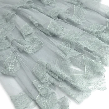 Prabangos Dizaineris kilimo ir tūpimo tako suknelė moterų 2020 m. ilgomis rankovėmis Kratinys Tinklelio nėriniai Domino Pynimas Asimetriškas Suknelės blizgančiais Princesė