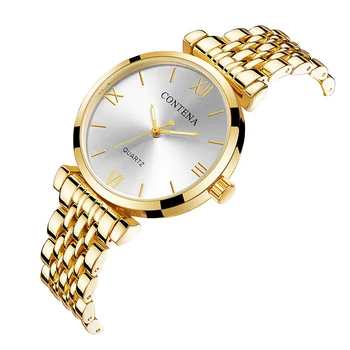 Prabangos Prekės Contena Kvarciniai Laikrodžiai Visas Nerūdijančio Plieno Moterų Žiūrėti Reloj Mujer Ponios Laikrodis 2020 Relogio Feminino