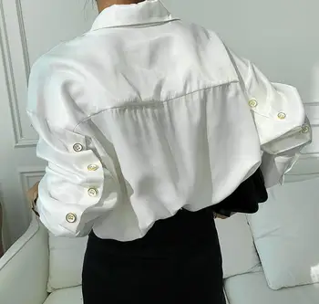 Prancūzų stiliaus pavasarį, rudenį single-breasted ilgomis rankovėmis marškinėliai + aukšto juosmens paketo klubo olis pieštuku sijonas moterims dviejų dalių rinkiniai