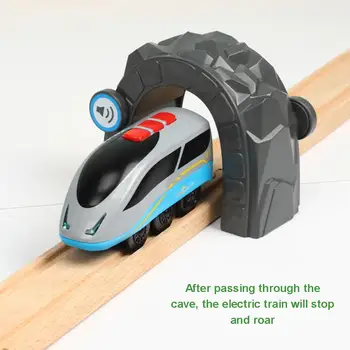 Premium Medinis Traukinio Rinkinį Žaislas Baterija Modelis Traukinio Rinkinį, Plastikiniai Vaikų Žaislas Traukinio Suderinamumas su Mediniais Sekti #1