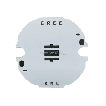 Profesinės Balta CREE XML XML T5 T6 LED PCB Aliuminio pagrindo plokštė plokštė 25mm Skersmens, 