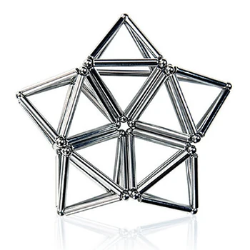 PROSTOEMER 36pcs Magnetai Lazdele + 27pcs Plieno Rutuliukai 3D Kūrybos neodimio magnetas imanes NdFeB aimant 