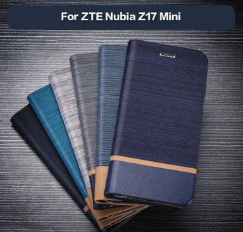 Pu Odos Telefoną Atveju ZTE Nubija Z17 Mini Flip Book Atveju, ZTE Nubija Z17 Verslo Piniginės Atveju Minkštos Tpu Silikoninis Galinio Dangtelio