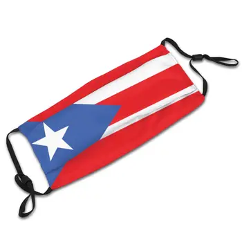 Puerto Riko Vėliava Suaugusiųjų Daugkartinio naudojimo Veido Kaukė apsauga nuo dulkių Apsauga Apima Respiratorius Mufelinė Kaukė su Filtrais