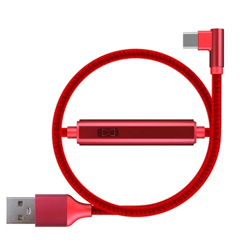Ranboda USB C Tipo Laiko Kabelis 2m Nailono Tinklelio Tipo C Kabelio 3.1 su Laikmačio Jungiklis Huawei 
