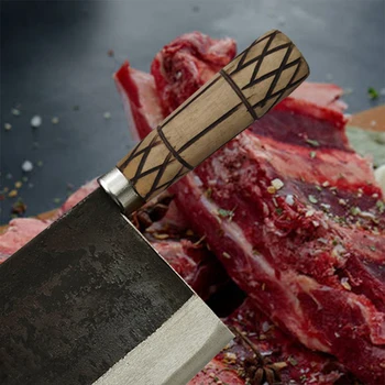 Rankų Darbo, Kaltiniai Mėsininko Peilis Profesinės Didelis Anglies Plieno Kinijos Peilis Mėsos Cleaver Virtuvės Peiliai