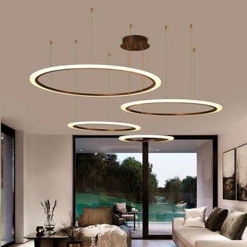 Ratas Liustra, Modernus LED Apšvietimas Kambarį Juoda Kabo Lempa Apdailos Miegamųjų Namo Blizgesys Su Nuotolinio Valdymo