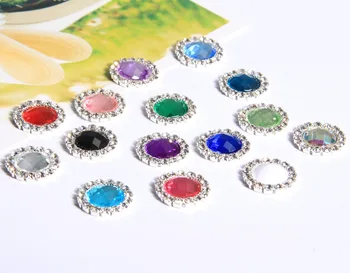Raundas akrilo kristalų kalnų krištolas mygtuką embellishment flatback 15mm gali pasirinkti spalvas, 10VNT/daug(BTN-5729)