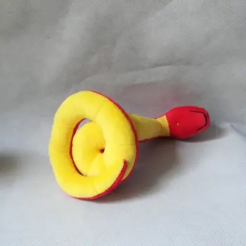 Realaus gyvenimo žaislų raudona gyvatė pliušinis žaislas apie 17x12cm minkštos lėlės gimtadienio dovana w0288