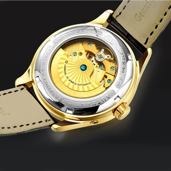 Reloj Hombre KARNAVALAS Prekės ženklo Mados Žiūrėti Vyrų Vandeniui Sapphire Kristalas, Šviesos Karinės Mechaninė Automatinė Laikrodžiai Laikrodis