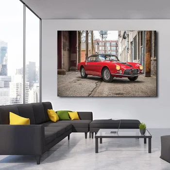 Retro Automobilių Maseratis Frua Coupe Sienos Meno Plakatas Modulinės Nuotraukos, HD Atspausdinta Drobė, Tapyba Namų Puošybai Kambarį be Rėmelio