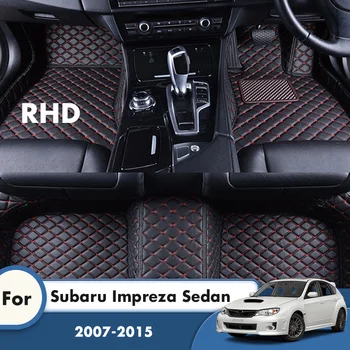 RHD Automobilio Grindų Kilimėliai Subaru Impreza Sedanas 2013 2012 2011 2010 2009 2008 2007 Kilimas, Odinis Custom Automobilių Reikmenys