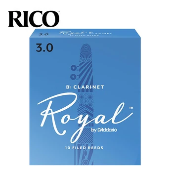 RICO Royal Bb Klarnetas Nendrės, Stiprumo #2.5 #3.0, 10-pack Blue Box 10 [Nemokamas pristatymas]
