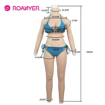 Roanyer fake boobs E Taurės silikoninių krūtų formos su ginklais visą kūną, tinka crossdresser shemal transseksualų