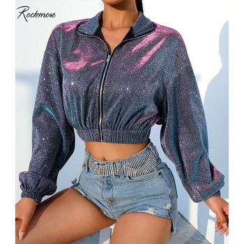 Rockmore Plius Dydis Užtrauktukas Golfo Paltai Moterims Ilgomis Rankovėmis Rudenį Paltai Negabaritinių Outwear Femme Apkarpytos Kailio Liemenės Rudenį