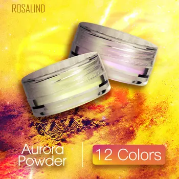 ROSALIND 0,2 g Aurora Veidrodžio Efektas Nagų Blizgučiai Milteliai Pigmentas 