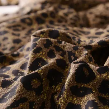 Ruda leopard Medvilnės Twin Patalynės Komplektas Queen ' King size Lova nustatyti Antklode Padengti paklode Įrengtas lapas ropa cama de parure de šviečia