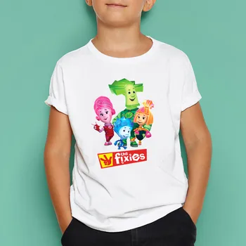 Rusijos Karikatūros Fixies Spausdinti Marškinėliai Vasarą Vaikai Labai Atsitiktinis Viršūnes Vaikų Juokinga T-Shirt Mergaitės Drabužiai