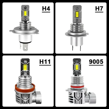 Rūko Lemputės H16 H11 LED H4 H7, LED Automobilių žibintai 9005 HB3 HB4 9006 80W 8000LM luces led para auto SPT Automobilio Lempos 3000K 6000K V8