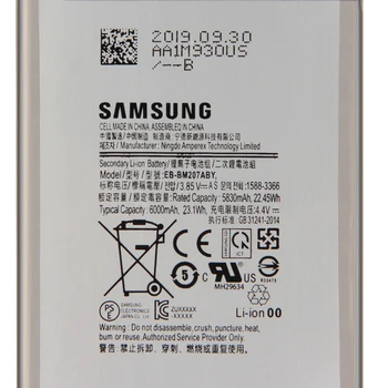 Samsung Originalus Bateriją EB-BM207ABY Samsung Galaxy M30s M3070 M21 M31 M215 SM-M3070 Autentiška Baterija 6000mAh