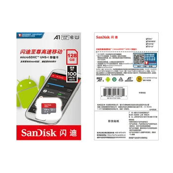 SanDisk Originalus micro sd 128 GB 64GB 32GB 16GB 98mb/s TF usb 