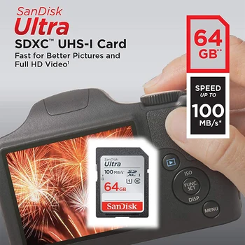 SanDisk Ultra 128GB 64GB 16GB 32GB atminties korteles micro SD kortelės 10 Klasė 80MB / S UHS-I microSDXC SDHC originalus