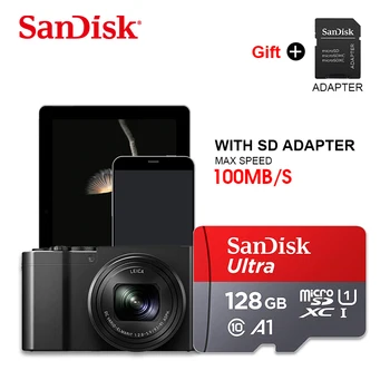 Sandisk Ultra Micro SD 128 GB 64G 32 GB, 16 GB Mikro SD Kortelė SD/TF Flash Card 256 GB 