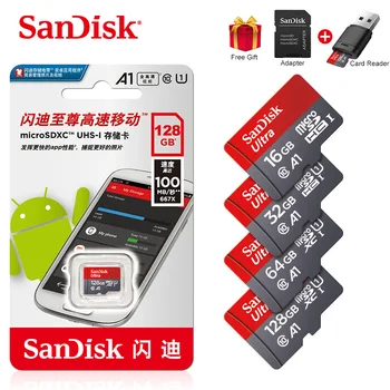 Sandisk Ultra Micro SD 128 GB 64G 32 GB, 16 GB Mikro SD Kortelė SD/TF Flash Card 256 GB 