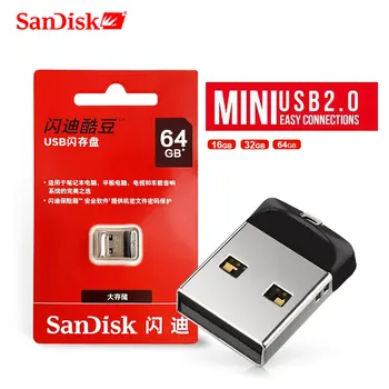 SanDisk USB flash drive 32GB Stick mini Pen Drives 8GB 16GB 64GB USB 2.0 pendrive USB flash drive, Parama europos sąjungos Oficialusis Patikra