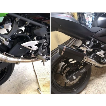 SCL MOTOS 51mm Motociklo Nerūdijančio Plieno Išmetimo Duslintuvo Vidurinės Nuorodą Vamzdis, Kawasaki NINJA400/Z400 2017-2018 Motociklu Dalis