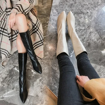 Seksualus, moterų batai batai nurodė užtrauktukas aukštakulnius batus, mados šalis seksualus moteriški batai batai rudens-žiemos ilgi batai moteriška