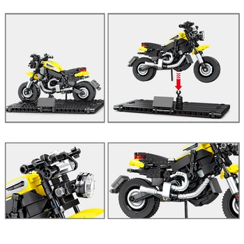 SEMBO SS įrangos pardavimas, biuro įrangos Serijos Motociklo Kūrėjas Mini MOTO Lenktynės Motociklai Blokai Pavyzdį, Plytos Žaislai Berniukas Dovanos