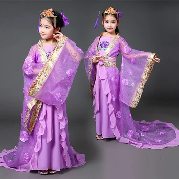 Senovės kinų kostiumas tradicinę kinų operą vaikams vaikams mergina dinastijos ming han tang hanfu suknelė vaikų liaudies šokių kostiumas