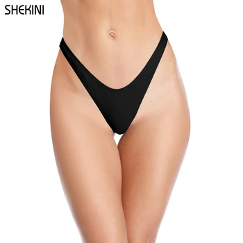 SHEKINI V Įžūlus Brazilijos Bikini Diržas Apačioje Moterų Plaukimo String Kelnaičių Mažai Waisted Kelnaitės Paplūdimio maudymosi kostiumėlį