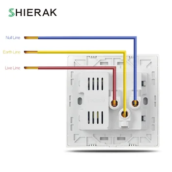 SHIERAK 2.1 5V Dual USB, Universalus Standartinis Lizdas Namo Sienos, Elektros Įkroviklio Dvivietis kištukinis Lizdas Realizavimo Įkrovimas