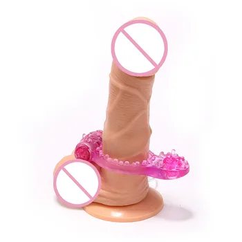Silikono Sekso Žaislai Varpos Vibratorius Žiedas Masturbacija Klitorį Stimuliuoja Stick Elastinga Ilgalaikį nedelsiant Vibruojantį Masažo Žiedas Vyrams