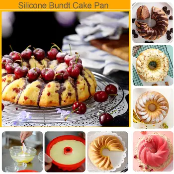 Silikono Tortas Pelėsių Apvalios Formos Pyragas Visos Blynai Keksiukų Kepimo Formos Virtuvės Valgių Bakeware 