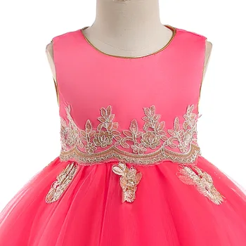Siuvinėjimo Šalis Suknelės Mergaitėms Elegantiškas Bamblys Princesė Dress Naujųjų Metų Kūdikis Oficialų Prom Vakare Vaikai Mokykloje Vestuvių Suknelė