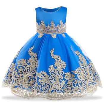 Siuvinėjimo Šalis Suknelės Mergaitėms Elegantiškas Bamblys Princesė Dress Naujųjų Metų Kūdikis Oficialų Prom Vakare Vaikai Mokykloje Vestuvių Suknelė