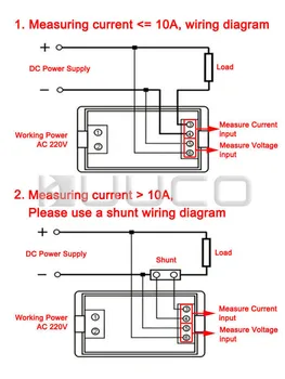 Skaitmeninis Voltmetrus Ammeter DC 0~20V/2A Volt Amperas Metrui Dual LCD ekranas Metras/Stebėti/Testeris 2in1 Įtampa Srovės Matuoklis