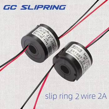 Slydimo žiedas Slipring laidžios slydimo žiedas per skylę, 2-way / 2A skylę 7mm
