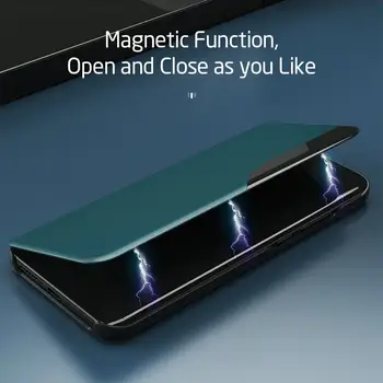 Smart Magnetinio Apversti Telefono dėklas, Skirtas Samsung Galaxy Note, 20 Ultra S21 Plus Soft Atgal Apima apie Samsang A12 10 Pastaba Lite Šviesos 21 S