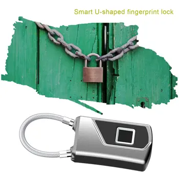 Smart Thumbprint Durų Spynos Įkrovimo Durų Užraktas, pirštų Atspaudų Smart Spynos, USB Keyless Greitai Atrakinti Lašas Laivybos
