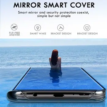 Smart Veidrodis, Flip Case For Samsung Galaxy A50 A51 A71 S8 S9 S10 Pastaba 20 10 9 8 S20 Plius A21s A20s A31 A70 Lite A81 A91 Dangtis