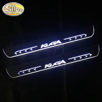 SNCN Vandeniui Akrilo Juda LED Sveiki Pedalą Automobilis Nusitrinti Plokštė Pedalo Durų Slenksčio Kelias Šviesos Ford Kuga 1 2 2008 - 2020