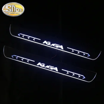 SNCN Vandeniui Akrilo Juda LED Sveiki Pedalą Automobilis Nusitrinti Plokštė Pedalo Durų Slenksčio Kelias Šviesos Ford Kuga 1 2 2008 - 2020
