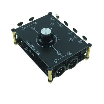 SOLUPEAK X 31 XLR Subalansuoti Stereo Garso Jungiklis 3(1)-in-1(3)-Out Signalo Šaltinių Pasirinkimo Perjungiklis Pasyvus Selektorių Splitter Lauke KN