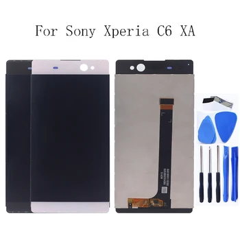 Sony Xperia C6 XA Ultra LCD Ekranas Jutiklinis Ekranas skaitmeninis keitiklis F3211 F3212 F3215 F3216 F3213 Telefonas Stiklo plokštės Remonto komplektas Įrankiai